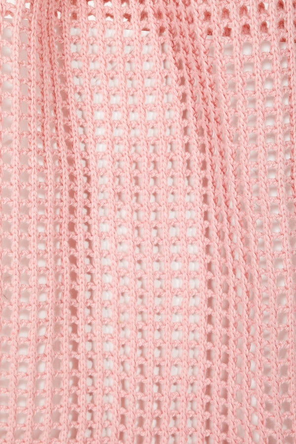 Fame Pointelle Knit Crochet Tote Bag