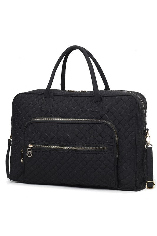 MKF Collection Jayla Solid Quilted Duffle Bag