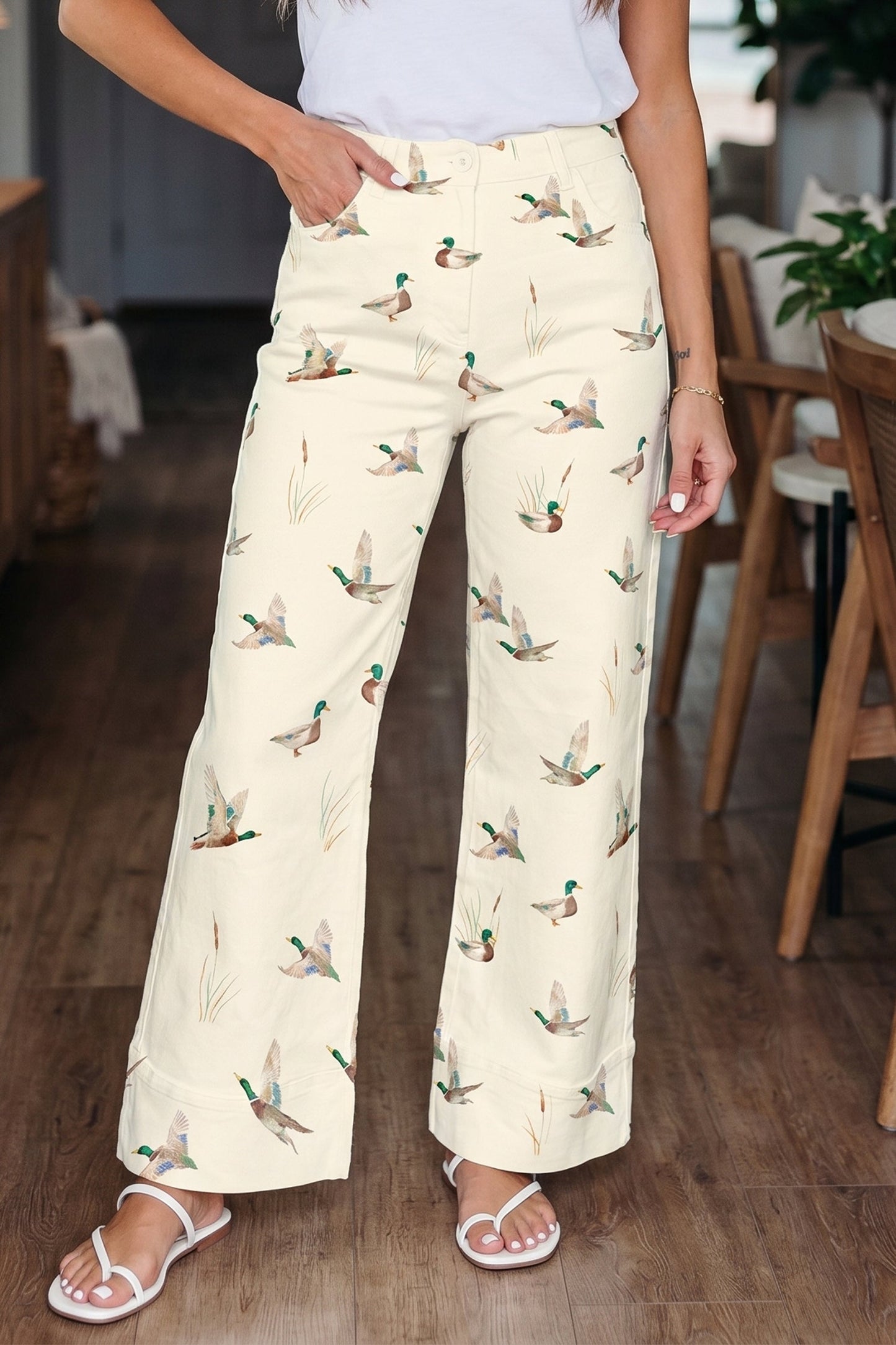 Western Mallard Cuffed Hem Shift Jeans