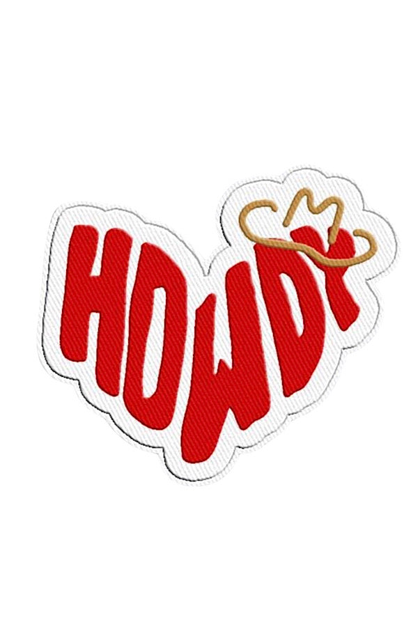 Howdy Hat Embroidered Patch - ETA 3/20