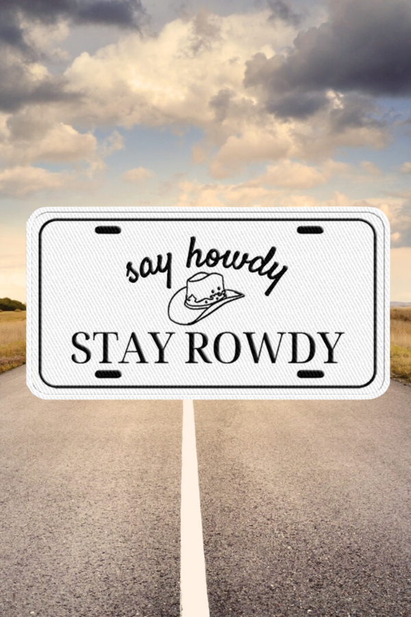 Say Howdy License Embroidered Patch - ETA 4/1